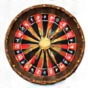 Stylized roulette wheel icon