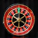 Stylized roulette wheel icon