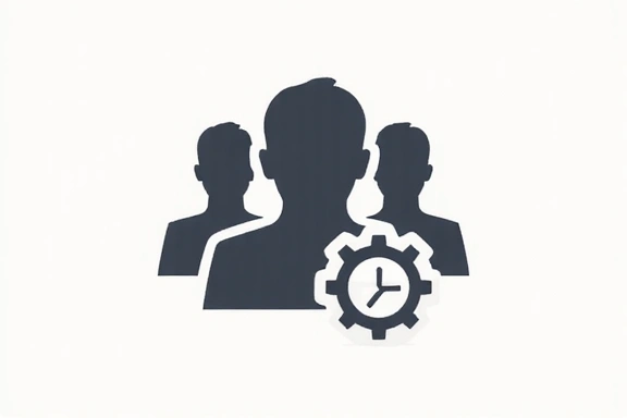 User profile icon with gear settings
