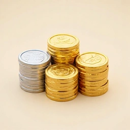 Medium stack of virtual coins
